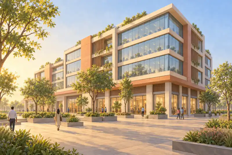 Illustration of a commercial building