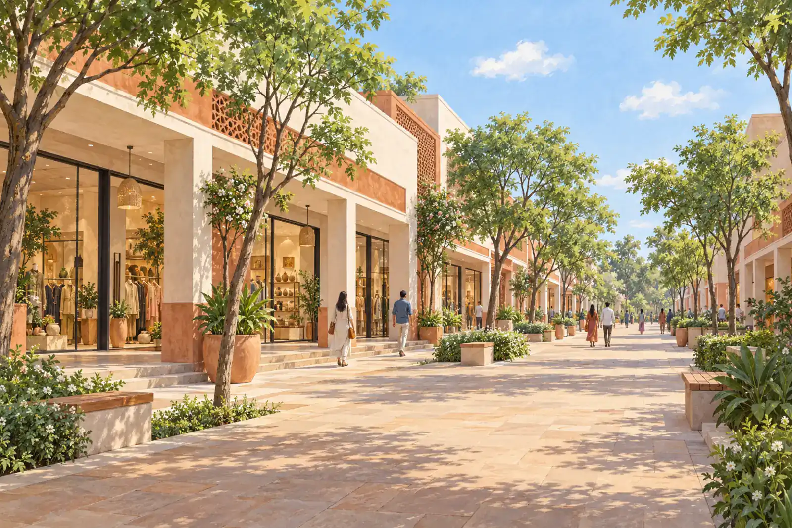 Illustration of a commercial building