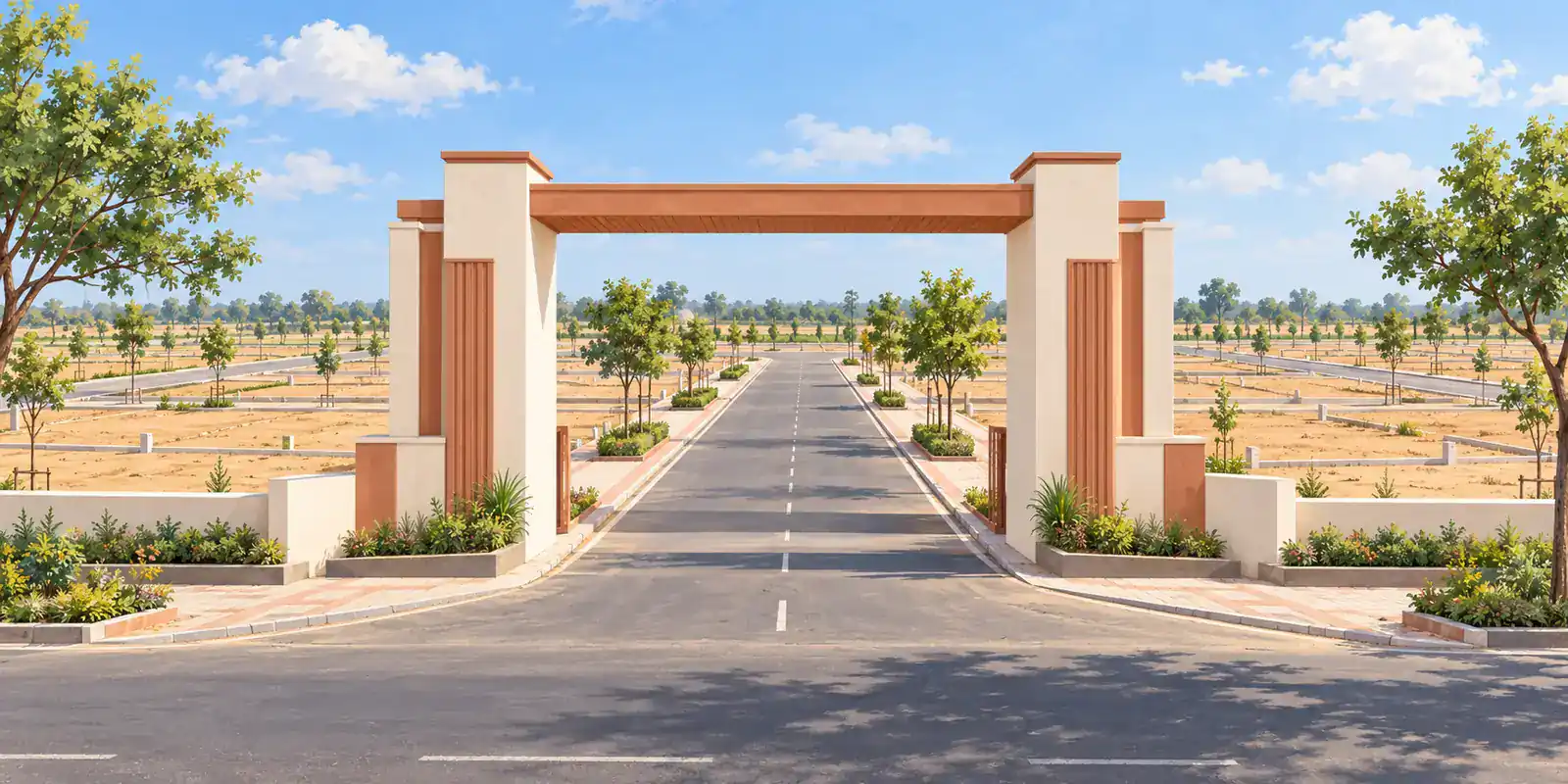 Illustration of residential plots