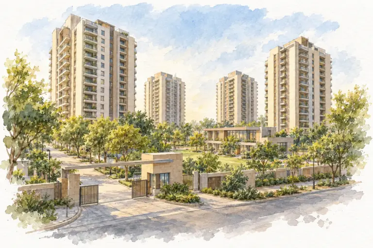 Illustration of Aakash Ganga Apartments