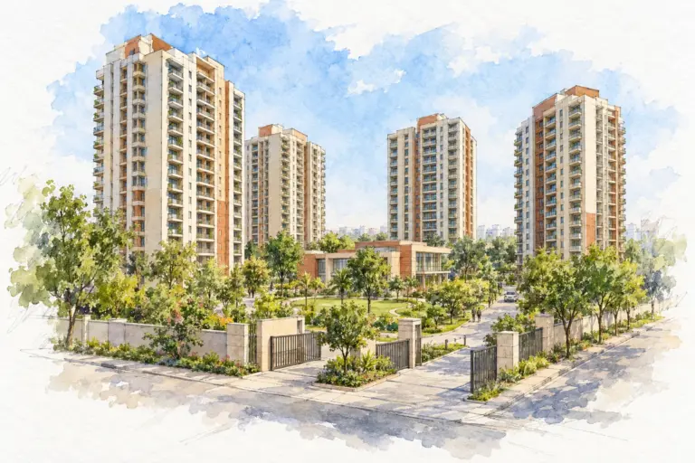 Illustration of Aditya Rosemont Residency
