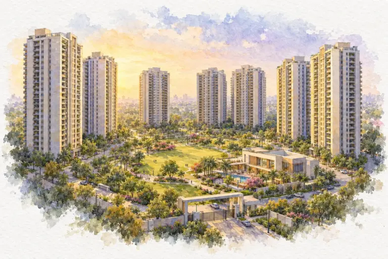 Illustration of Amrapali Adarsh Awas Yojana