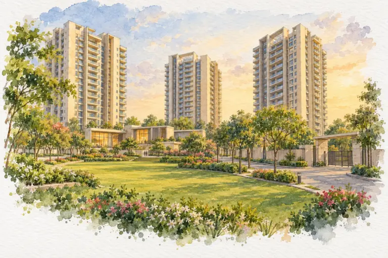 Illustration of Anusandhan Apartment
