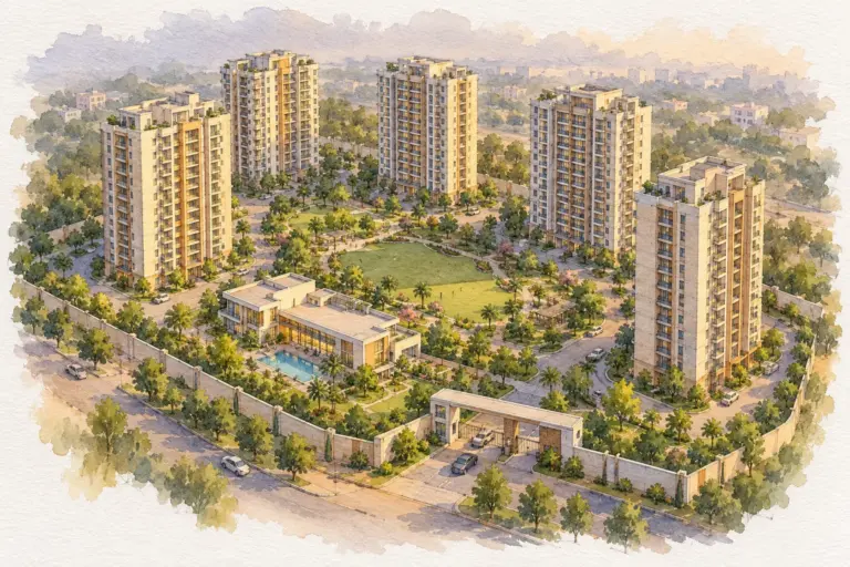 Illustration of Brisk Lumbini Terrace Homes