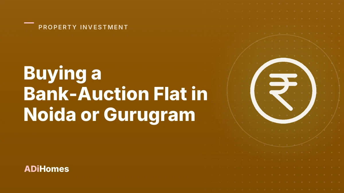 Buying a Bank-Auction Flat in Noida or Gurugram: A Buyer's Guide