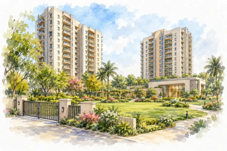 Illustration of CGHS Aashiana Apartments