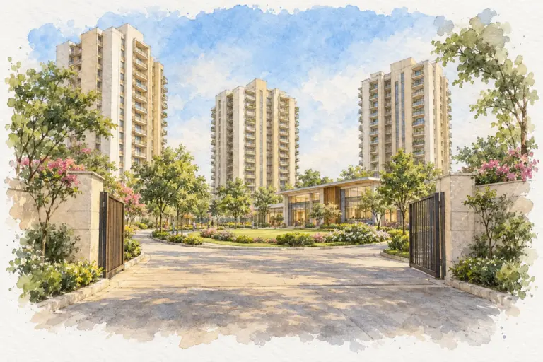 Illustration of DDA Dwarka Sector 19B Two-Bedroom Apartments