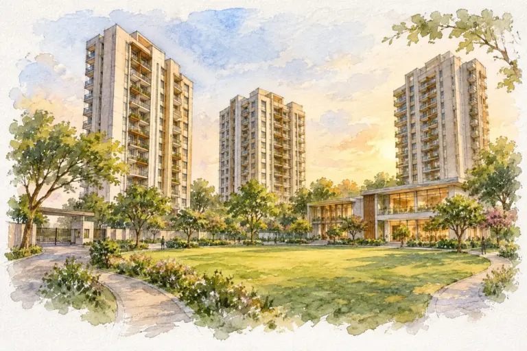 Illustration of DDA Parivar Apartments
