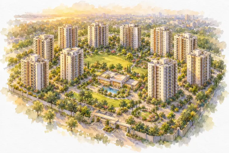 Illustration of DDA Saraswati Kunj Apartment