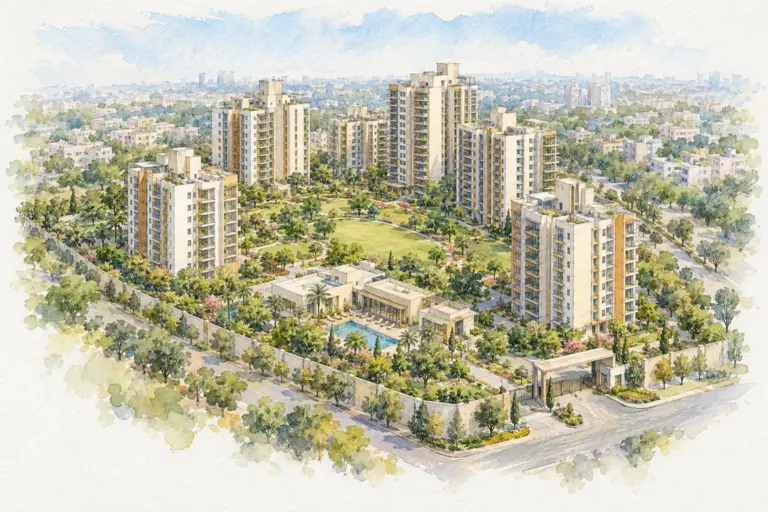 Illustration of DDA Vasant Kunj Sector E-1 MIG LIG Housing