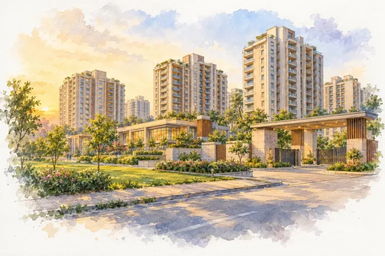 Illustration of DLF Pink Town House