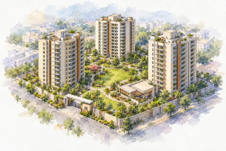 Illustration of Earthcon Sir Syed Apartments
