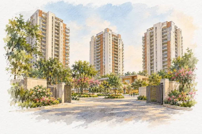 Illustration of Ganga Apartment Gurgaon