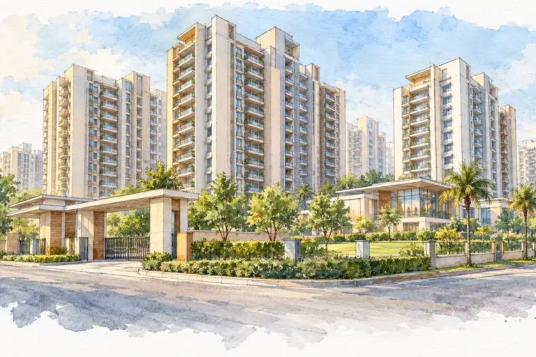 Illustration of Gaur Yamuna City 16th Park View