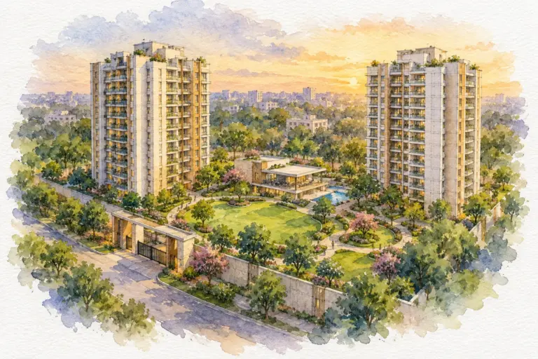 Illustration of Gokul Apartment
