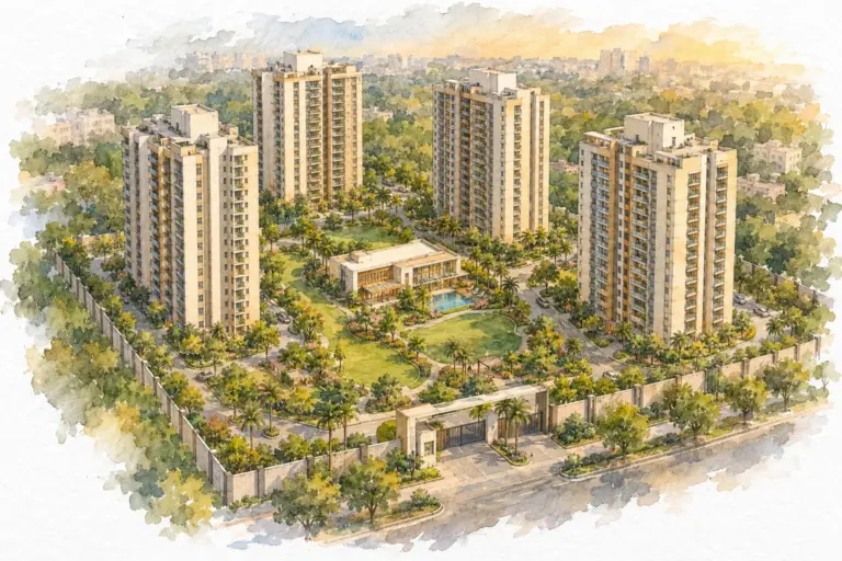 Illustration of Ishwar Apartments