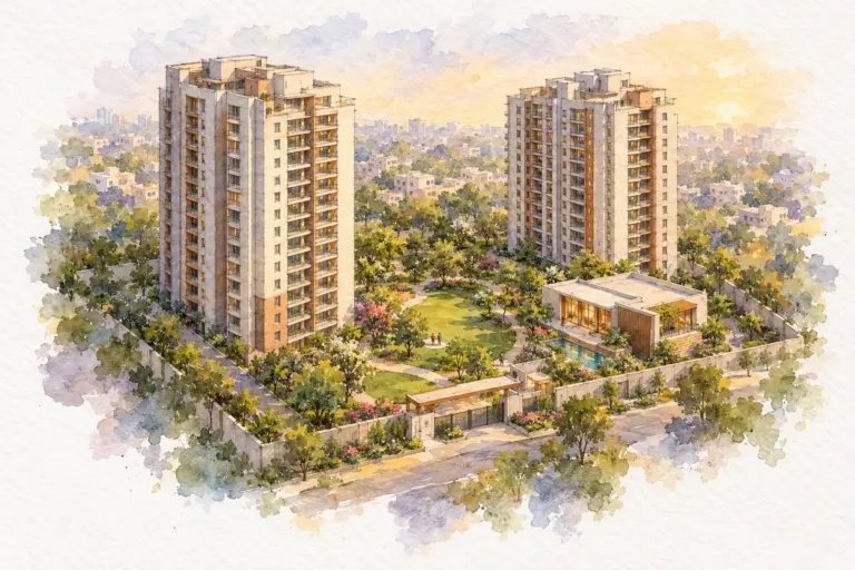 Illustration of Jnu Aravali Apartments