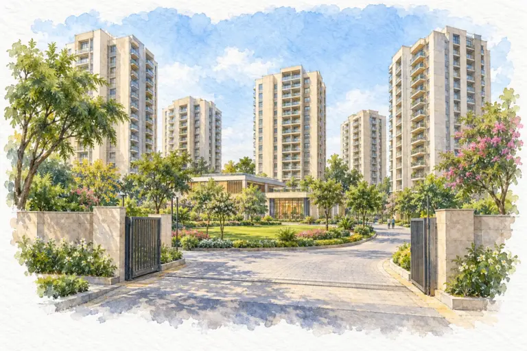 Illustration of Krishna Apartment