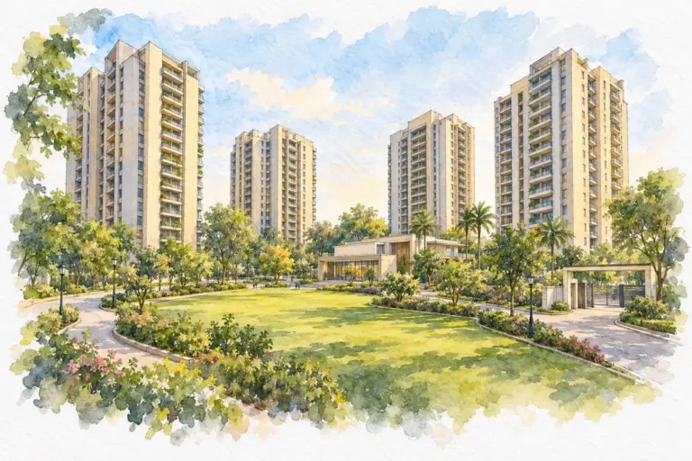 Illustration of Krishna Kunj