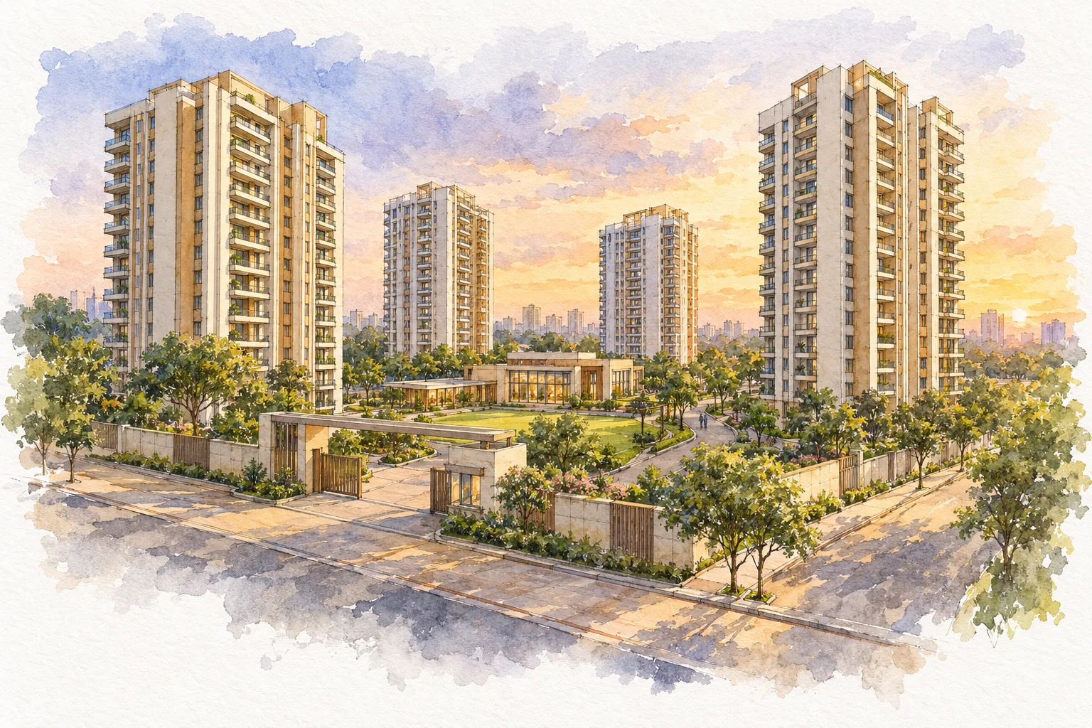 Watercolour illustration of Legacy by Gaurs (not the actual project)