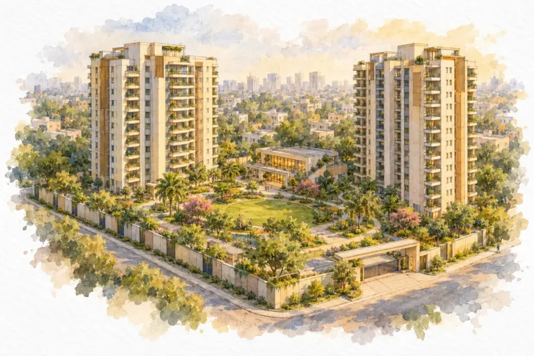Illustration of Mohinder Apartments