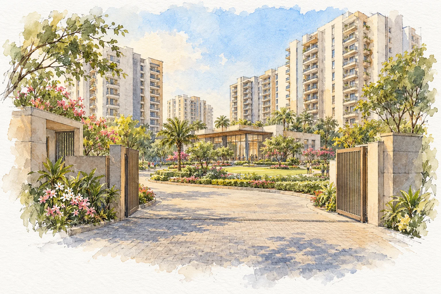 Watercolour illustration of Nakshatra by Nowara (not the actual project)