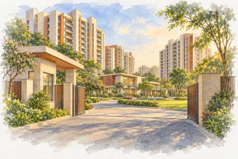 Illustration of New India Apartment