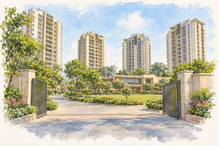 Illustration of Palam Apartment