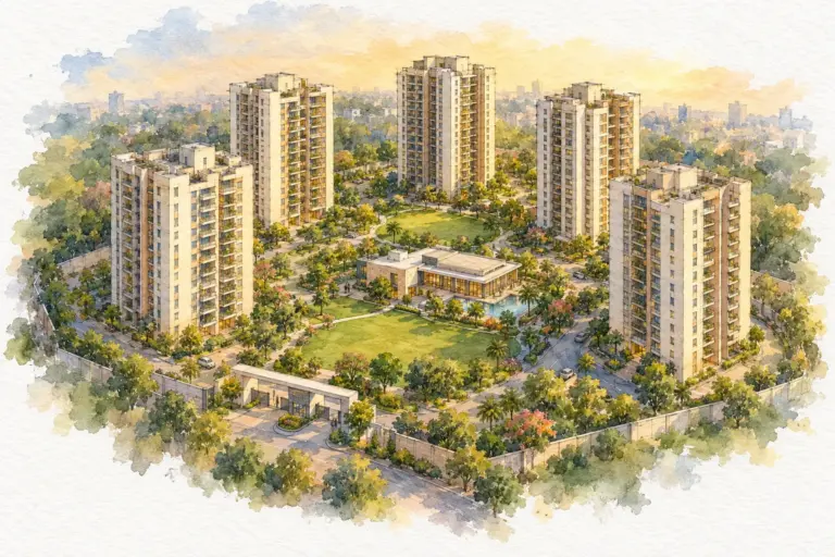 Illustration of Pink Apartment