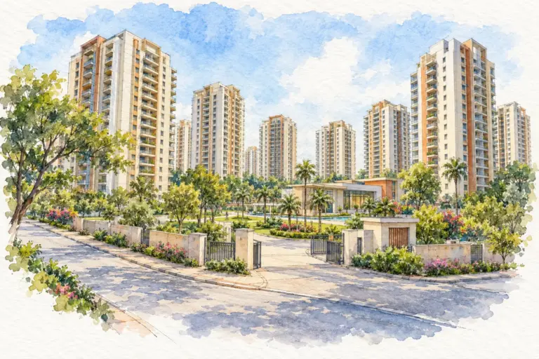 Illustration of Purvasha Apartment