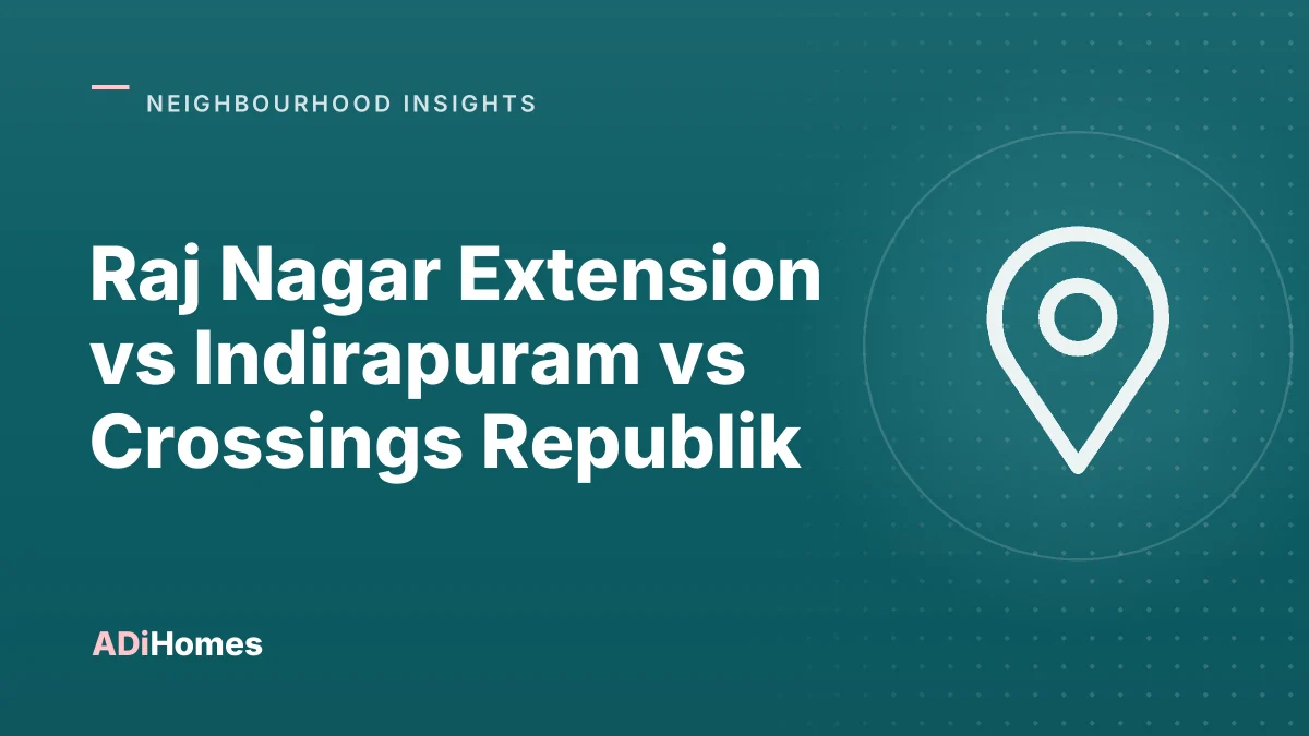 Raj Nagar Extension vs Indirapuram vs Crossings Republik