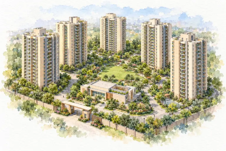 Illustration of Ramprastha City The View