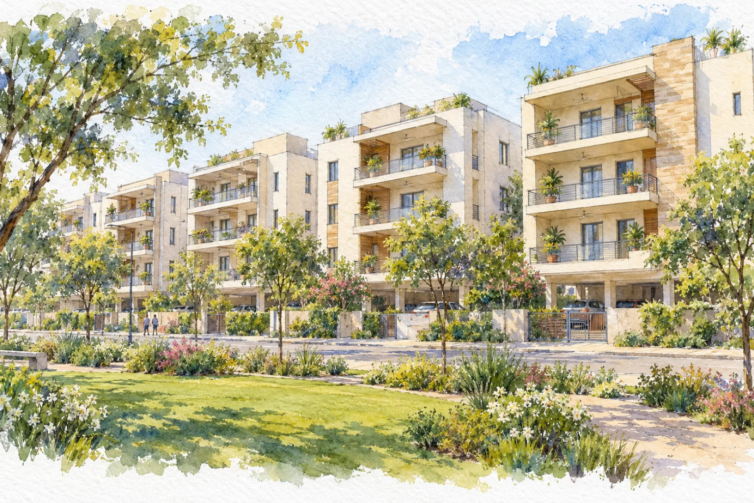 Watercolour illustration of ROF Pravasa (not the actual project)