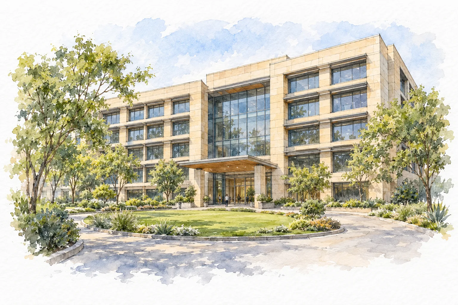 Watercolour illustration of Salcon Rasvilas Phase 2 (not the actual project)