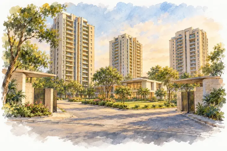 Illustration of Sarve Satyam Apartment