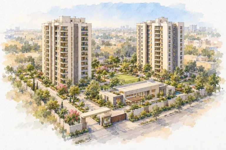 Illustration of Shree Kripaluji Apartment