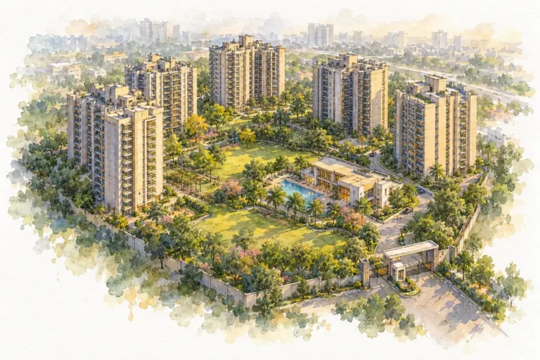 Illustration of Shree Vardhman Green Court