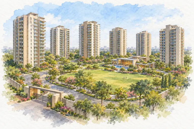 Illustration of Spire Woods