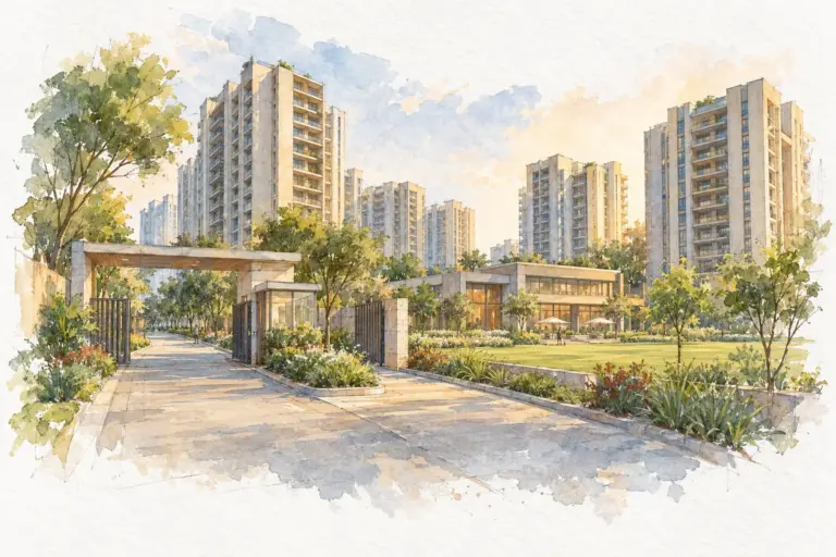 Illustration of Supertech Hill Town