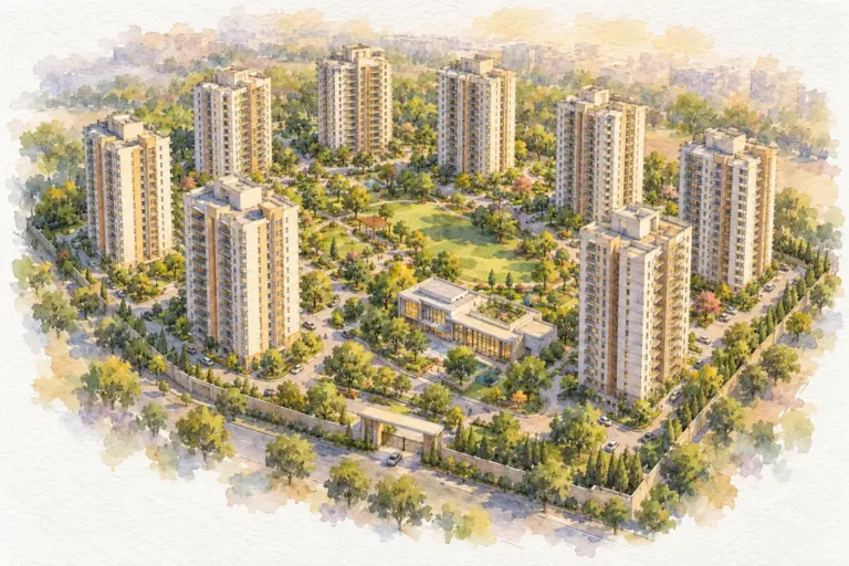 Illustration of Tata Raheja Raisina Residency