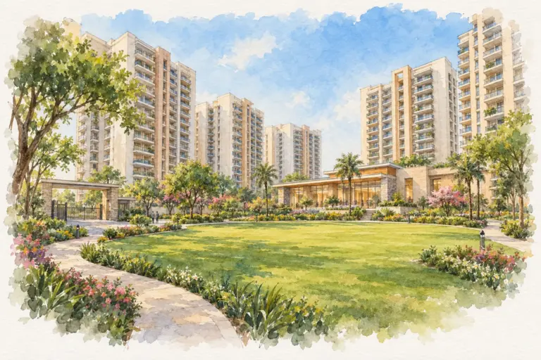Illustration of The Golden Residences, The Golden City