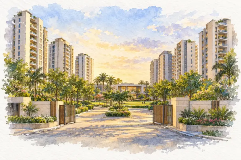 Illustration of Udyog Vihar Apartment