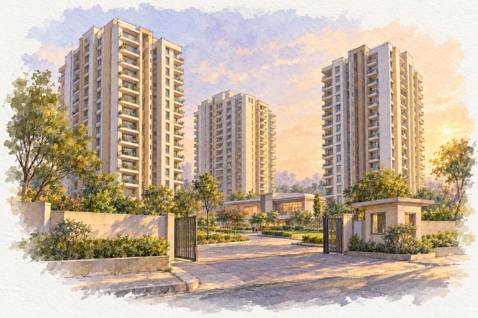 Watercolour illustration of Wave Eligo (not the actual project)